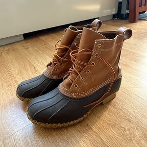 L.L. Bean Men's Tan and Black Rain Boots